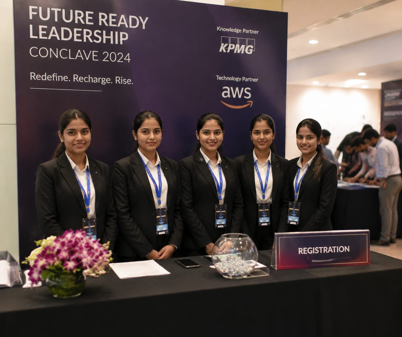 EventEdge registration desk team in operation on summit day
