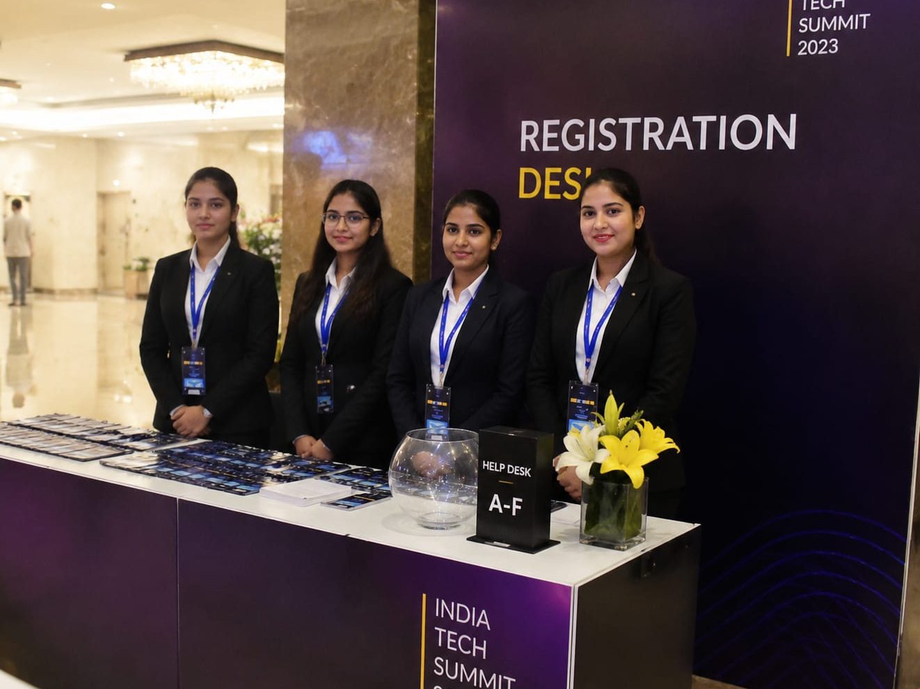 EventEdge registration desk team at work at a corporate summit