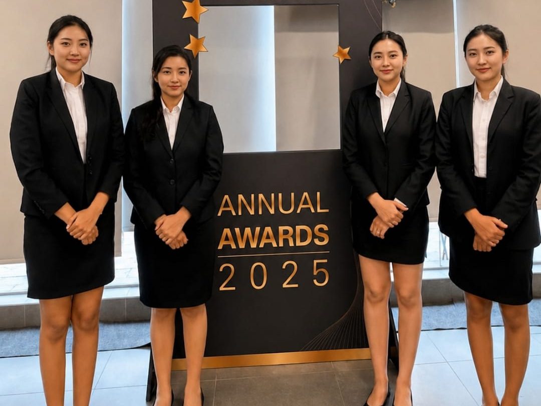 EventEdge hostesses in uniform at a corporate awards ceremony